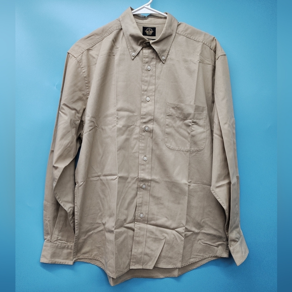 Dockers Casual Tan Button-Down Shirt